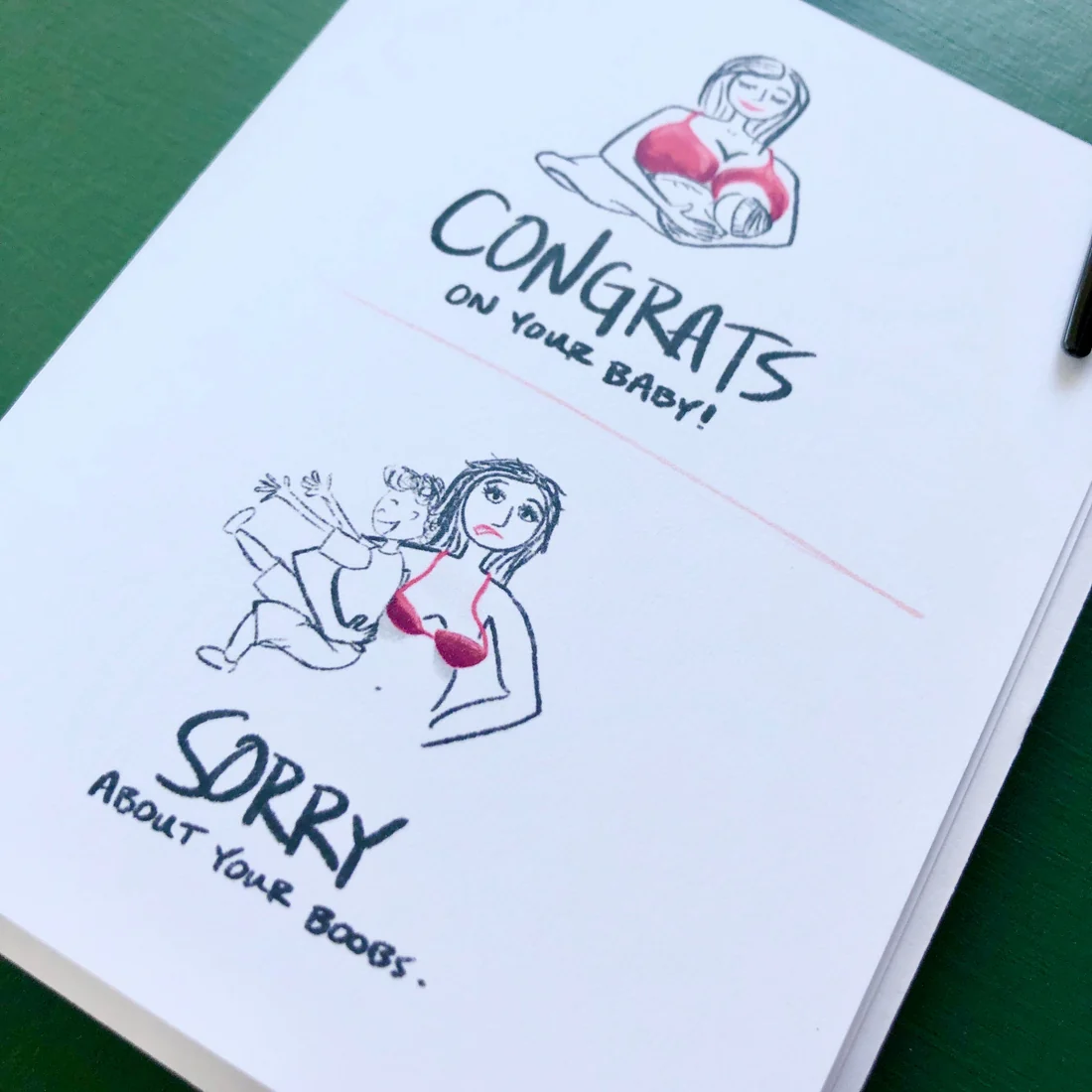 Congrats/Sorry Boobs Card - Image 3
