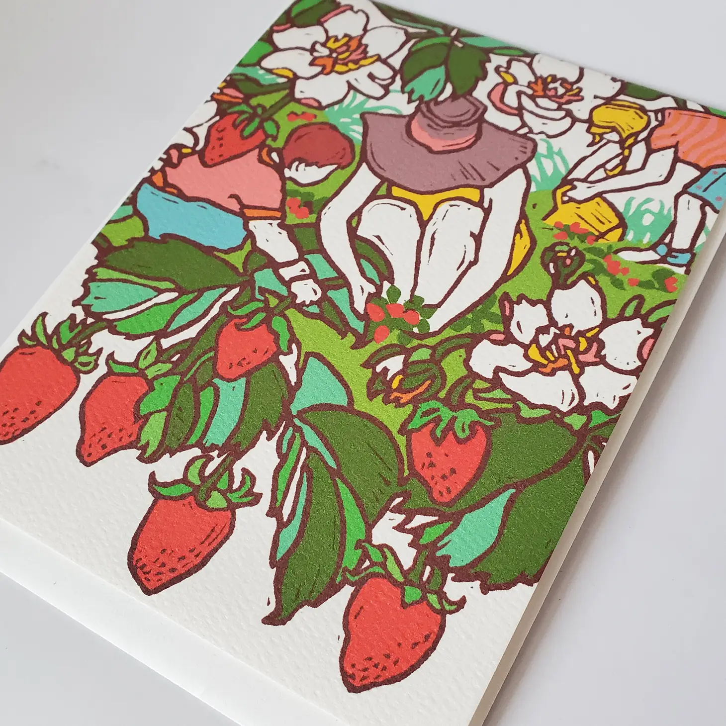 Congratulations New Mom Strawberry Picking Card - Image 2