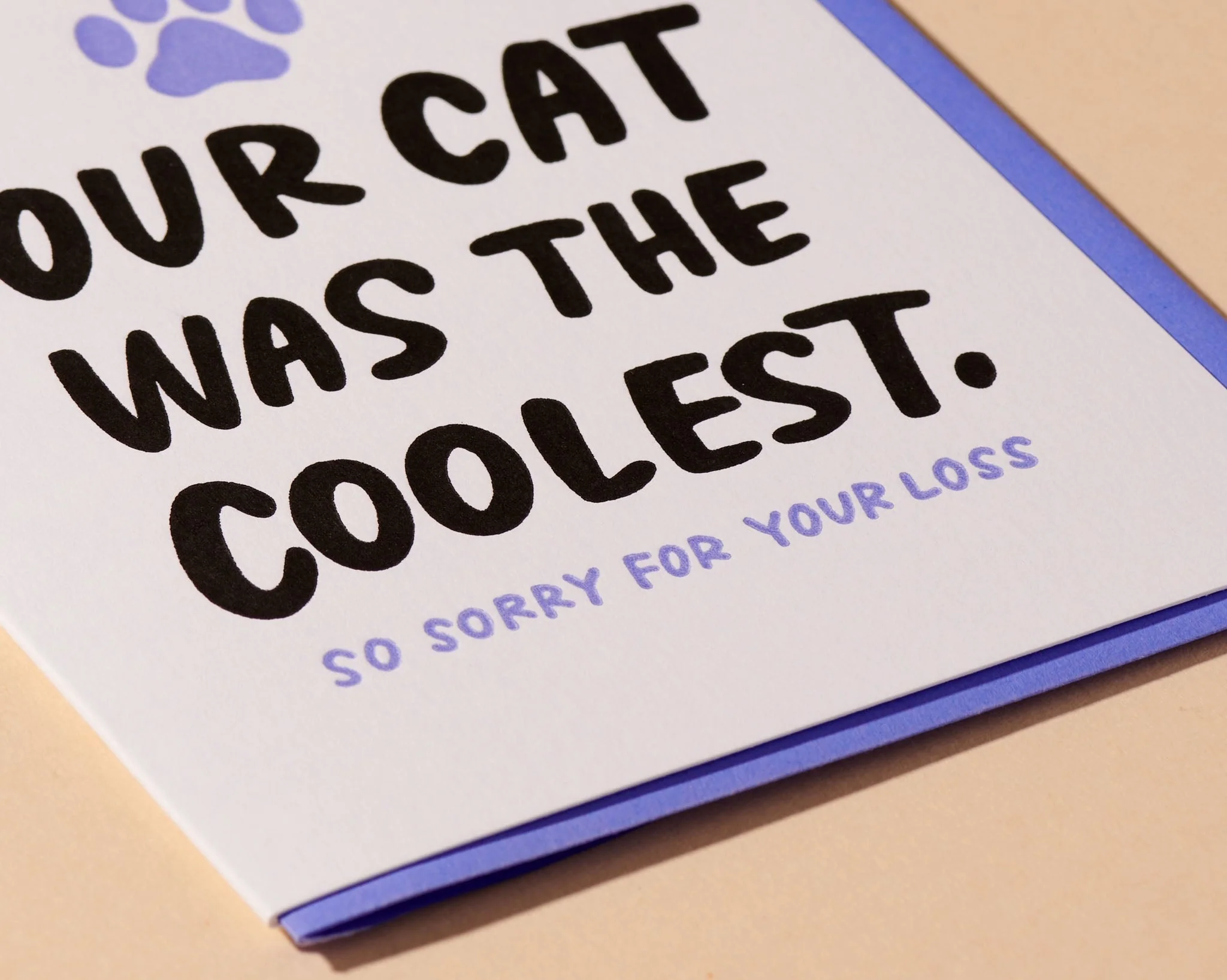 Coolest Cat Letterpress Card - Image 2