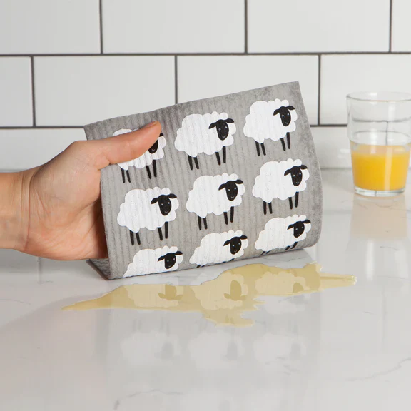Counting Sheep Swedish Sponge Cloth - Image 3