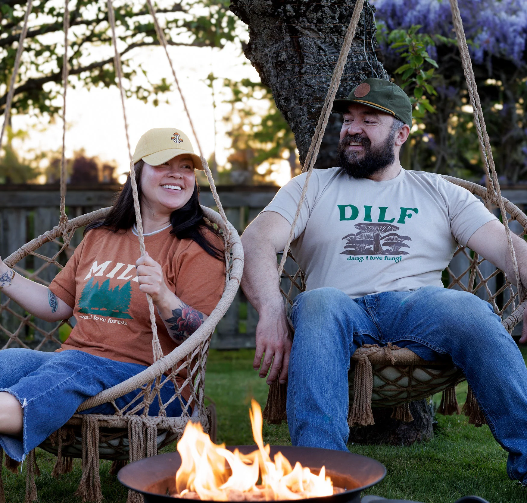 Dang I Love Fungi DILF Unisex Tee - Sandstone - Image 2