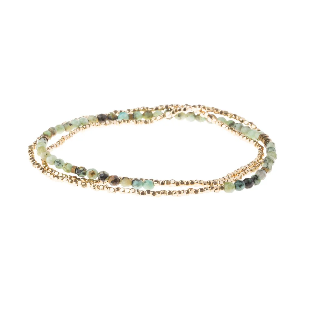 Delicate Stone Bracelet & Necklace African Turquoise - Stone of Transformation - Image 2