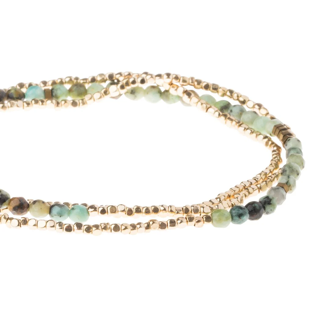 Delicate Stone Bracelet & Necklace African Turquoise - Stone of Transformation - Image 3