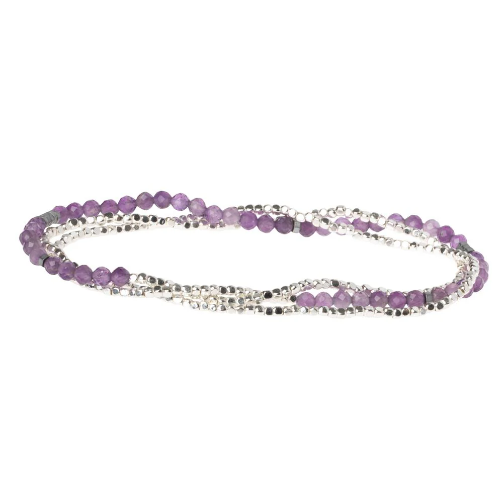 Delicate Stone Bracelet & Necklace Amethyst - Stone of Protection - Image 2