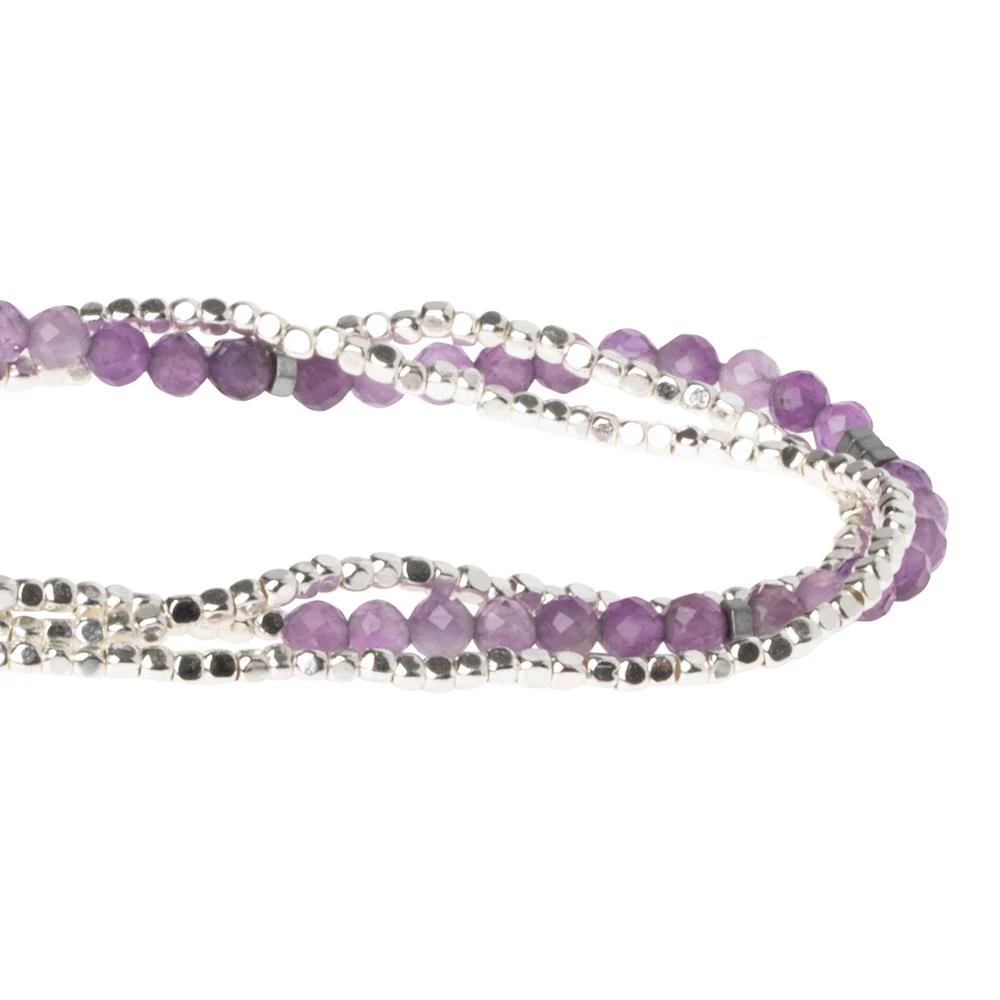 Delicate Stone Bracelet & Necklace Amethyst - Stone of Protection - Image 3