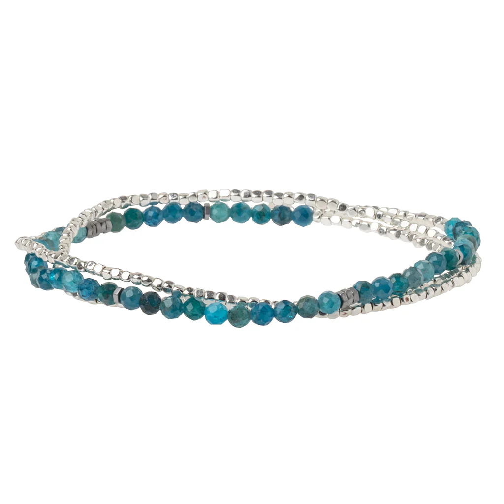 Delicate Stone Bracelet & Necklace Apatite/Silver - Stone of Inspiration - Image 2