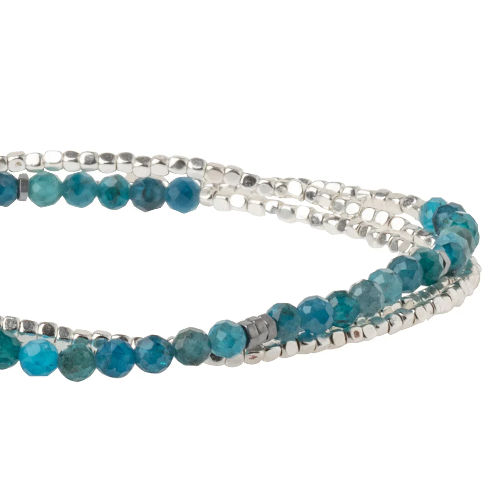 Delicate Stone Bracelet & Necklace Apatite/Silver - Stone of Inspiration - Image 3
