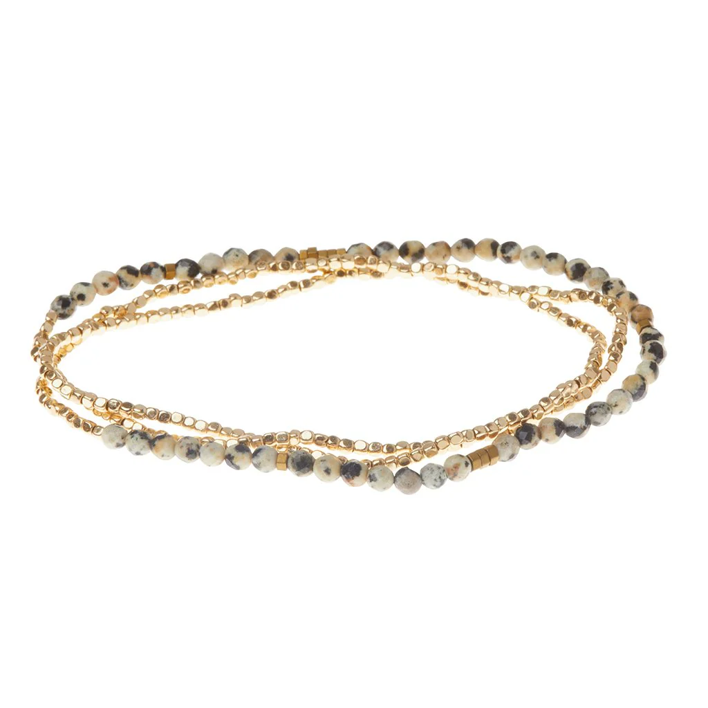 Delicate Stone Bracelet & Necklace Dalmatian Jasper - Stone of Joy - Image 2