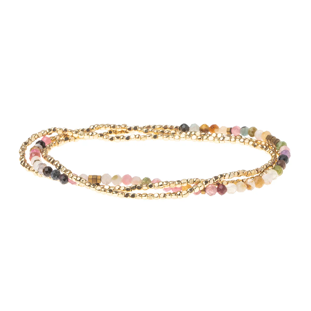 Delicate Stone Bracelet & Necklace  Tourmaline/Gold- Stone of Healing - Image 2