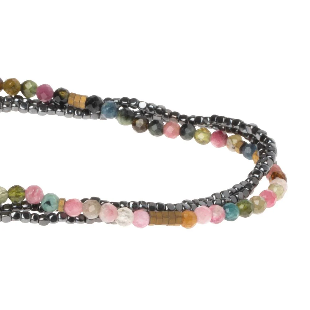 Delicate Stone Bracelet & Necklace  Tourmaline/Hematite - Stone of Healing - Image 3
