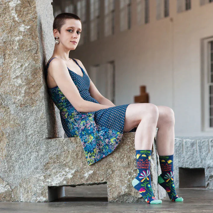 Delicate F*cking Flower Women's Crew Socks - Image 4