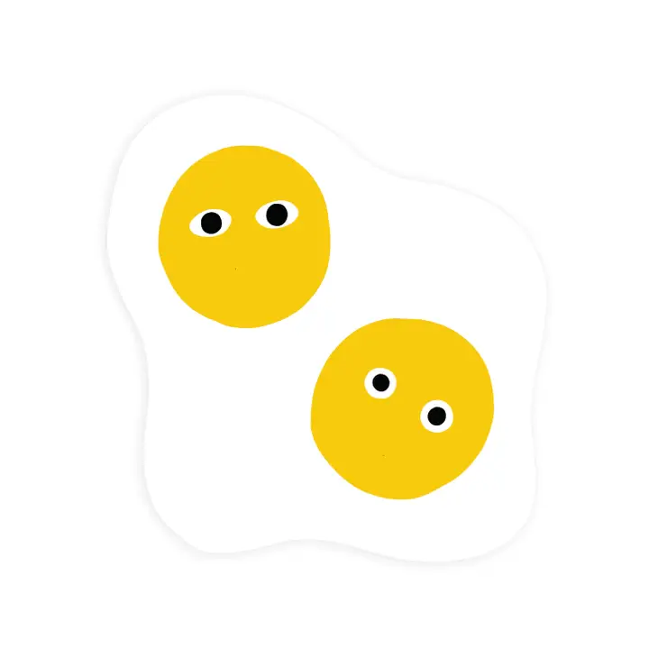 Eggs Die Cut Sticker