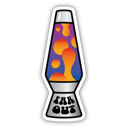 Far Out Lava Lamp Sticker