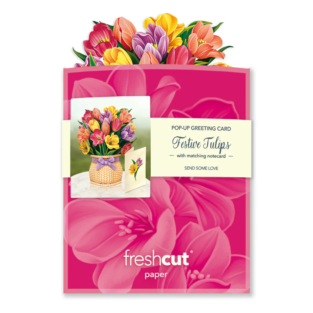 Mini Festive Tulips Pop-up Card