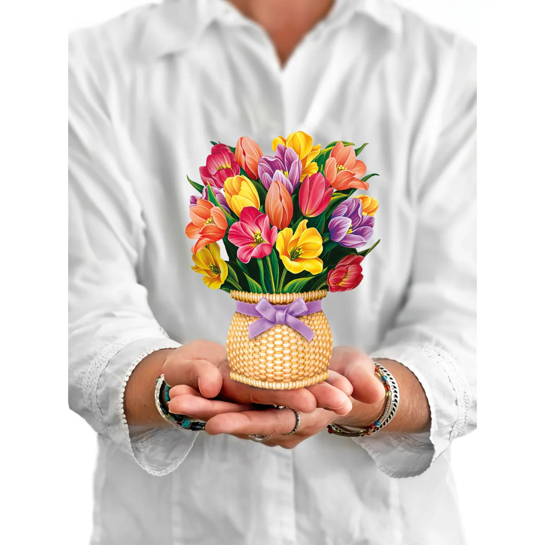Mini Festive Tulips Pop-up Card - Image 2