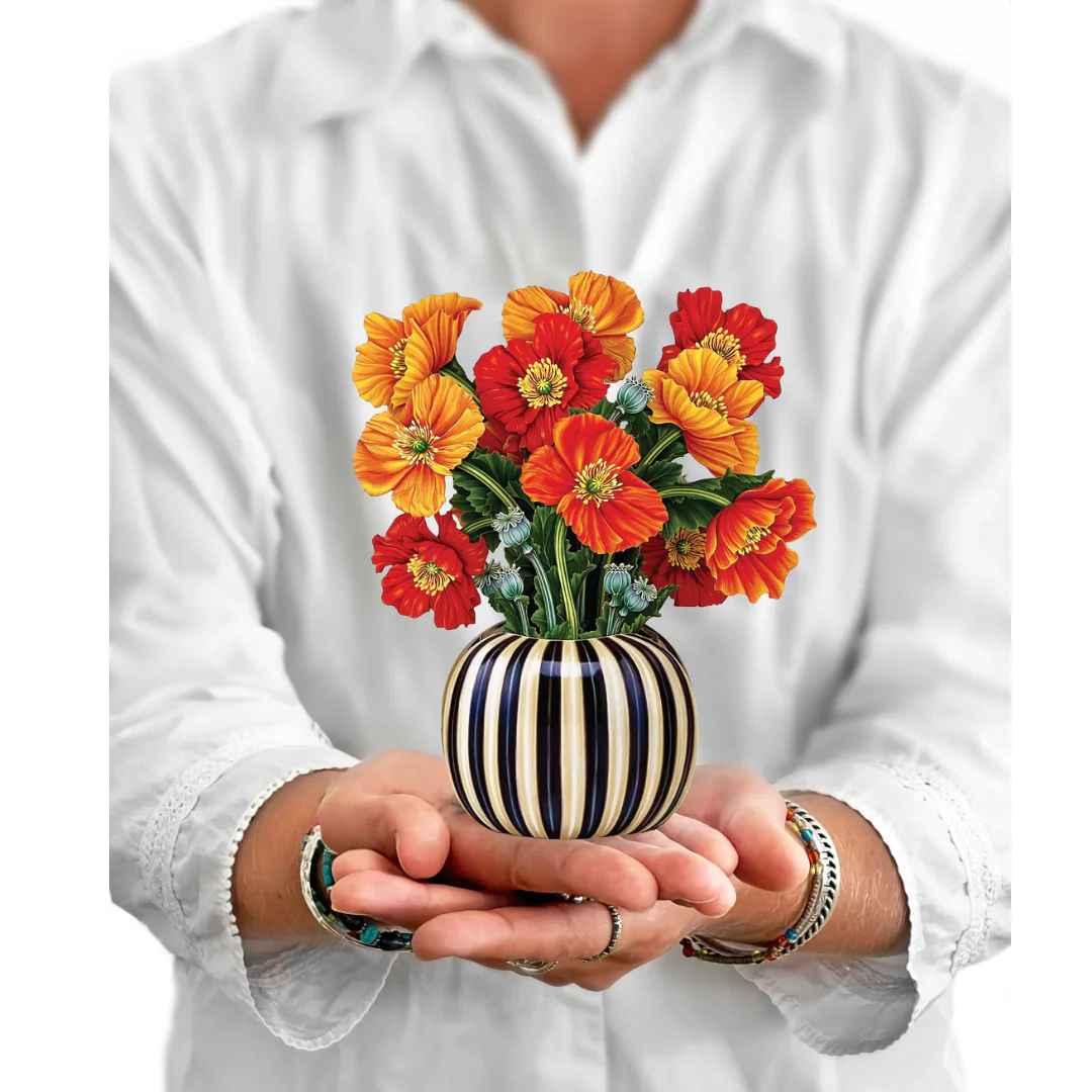 Mini French Poppies Pop-up Card - Image 2