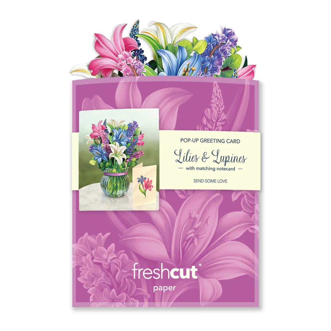 Mini Lillies & Lupines Pop-up Card