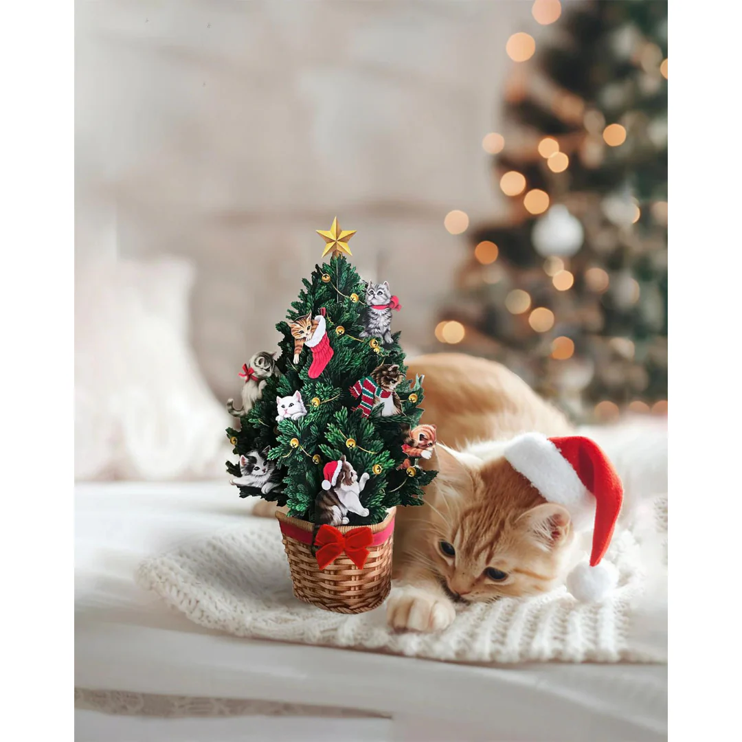Mini Meowy Christmas Tree Pop-up Card - Image 3