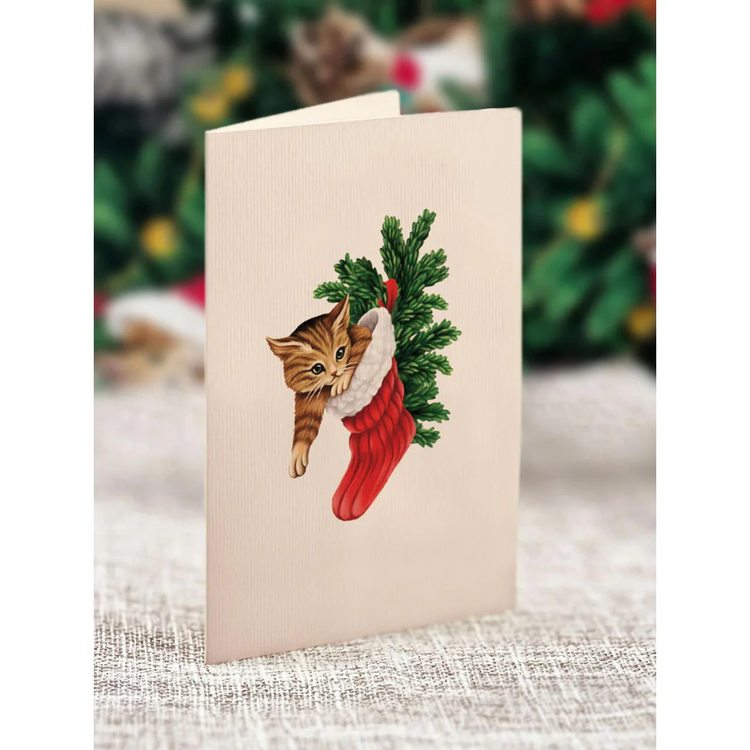 Mini Meowy Christmas Tree Pop-up Card - Image 5