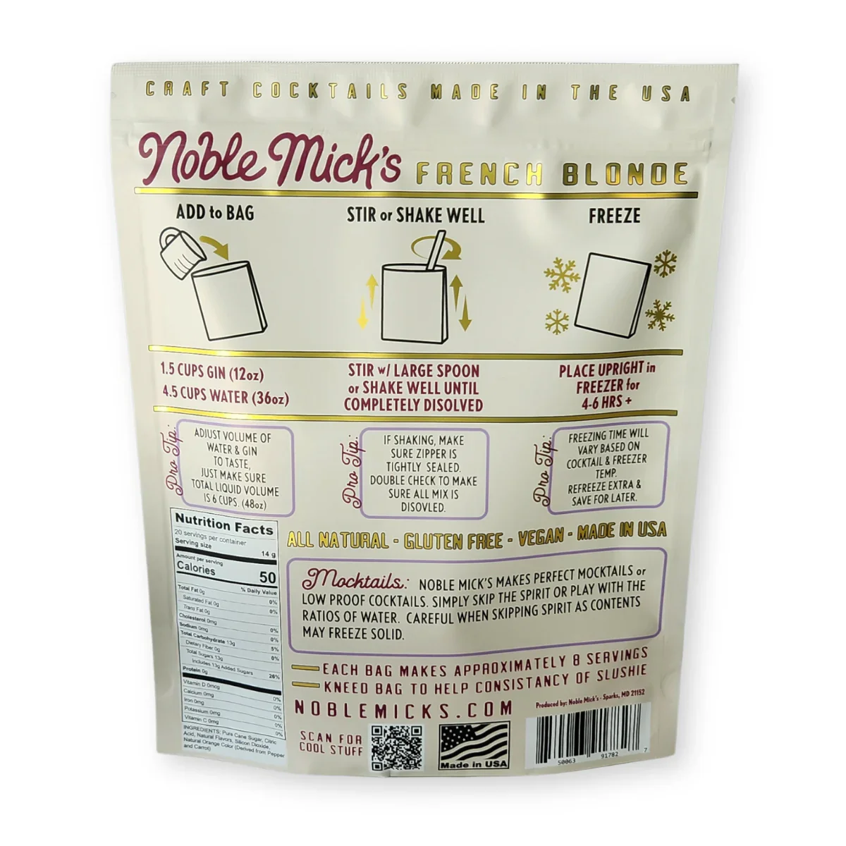 Frozen Craft Cocktail Mix - French Blonde - Image 2