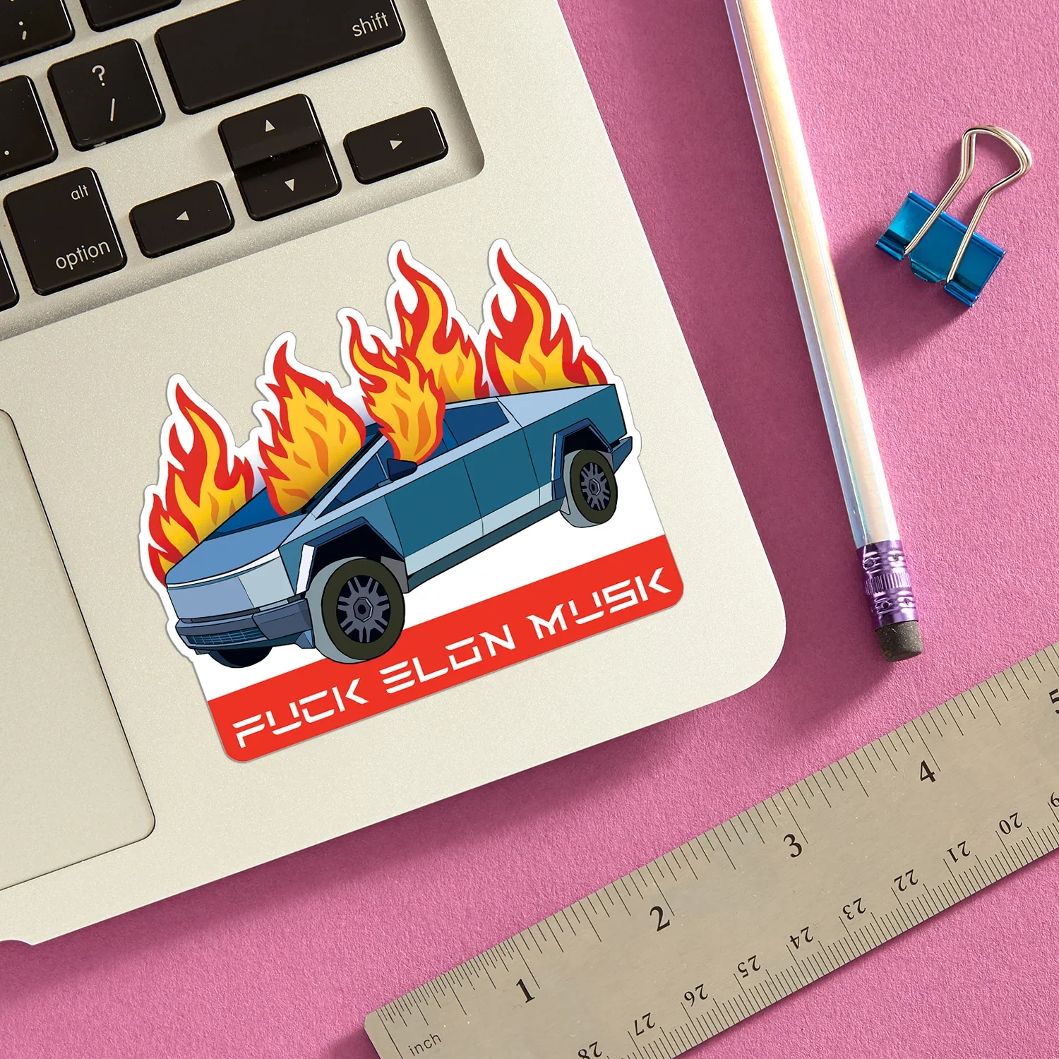 Fuck Elon Musk Sticker - Image 2