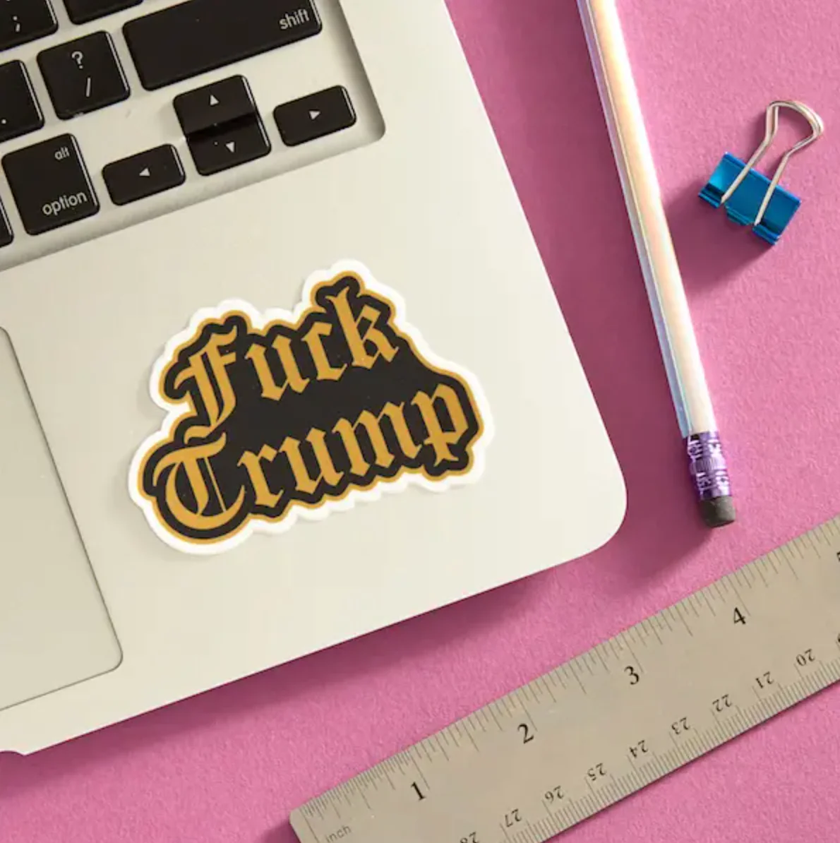 Fuck Trump Political Sticker - Image 2