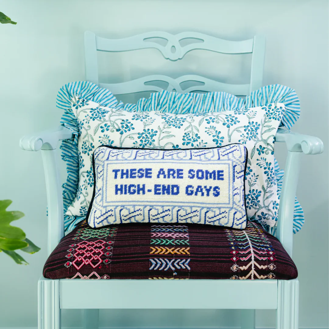 Furbish Needlepoint Pillow - High End Gays - Image 2