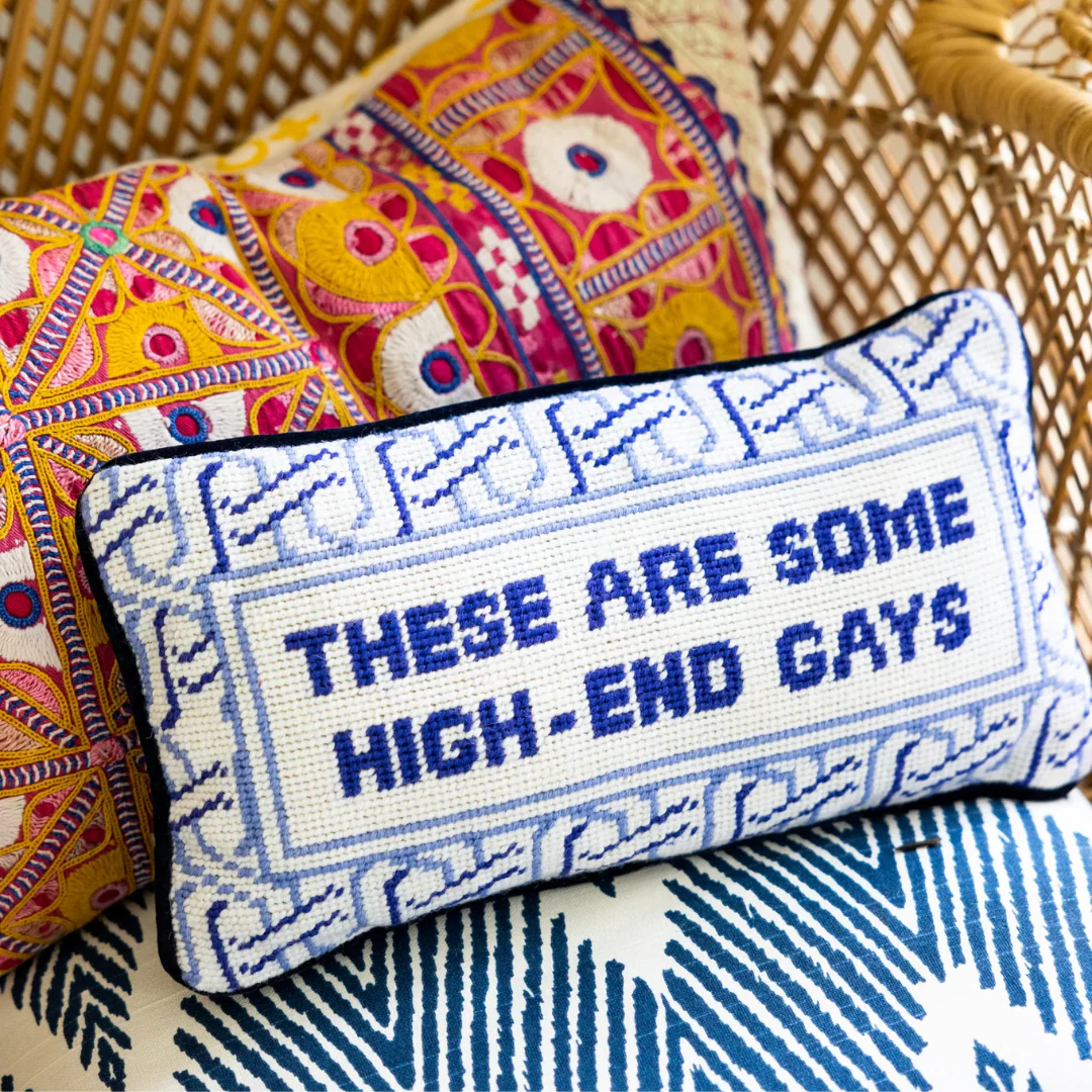 Furbish Needlepoint Pillow - High End Gays - Image 3