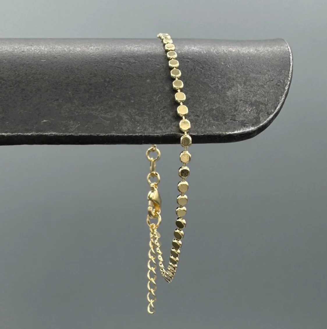 Gold-Filled Flat Disc Bracelet