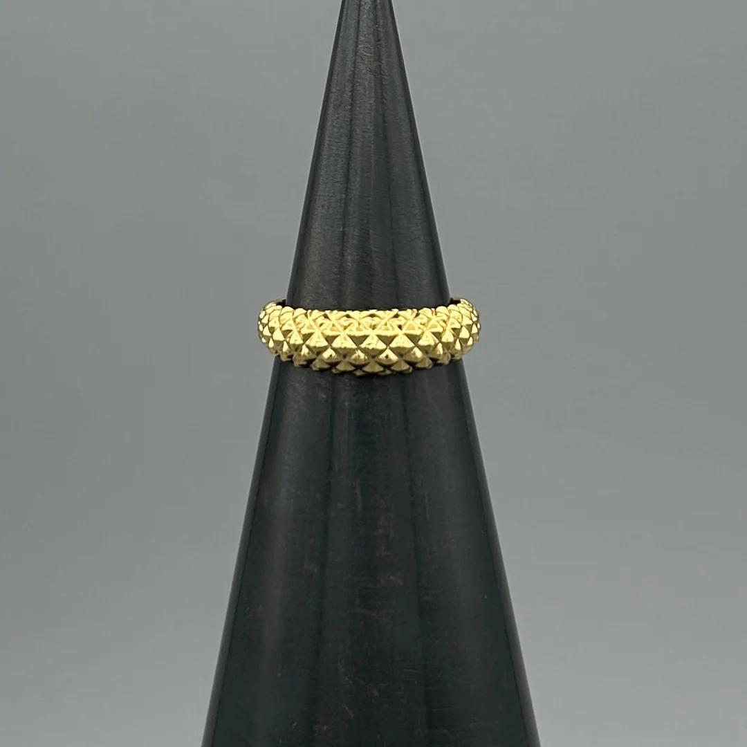 Gold Spiky Domed Ring