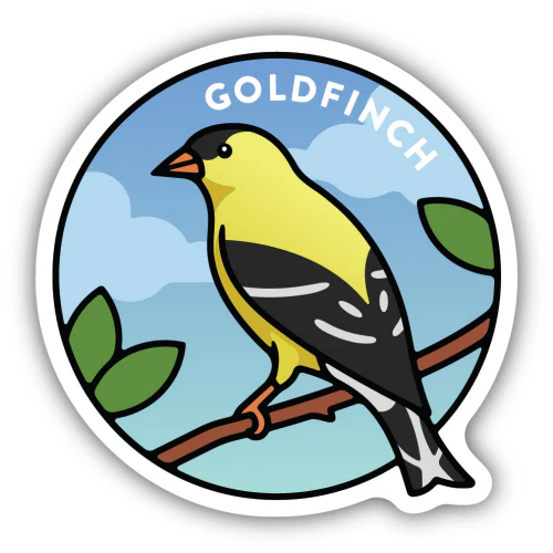 Goldfinch Circle Sticker
