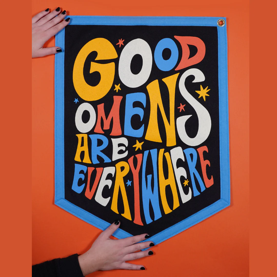 Good Omens Are Everywhere Camp Flag - Image 3