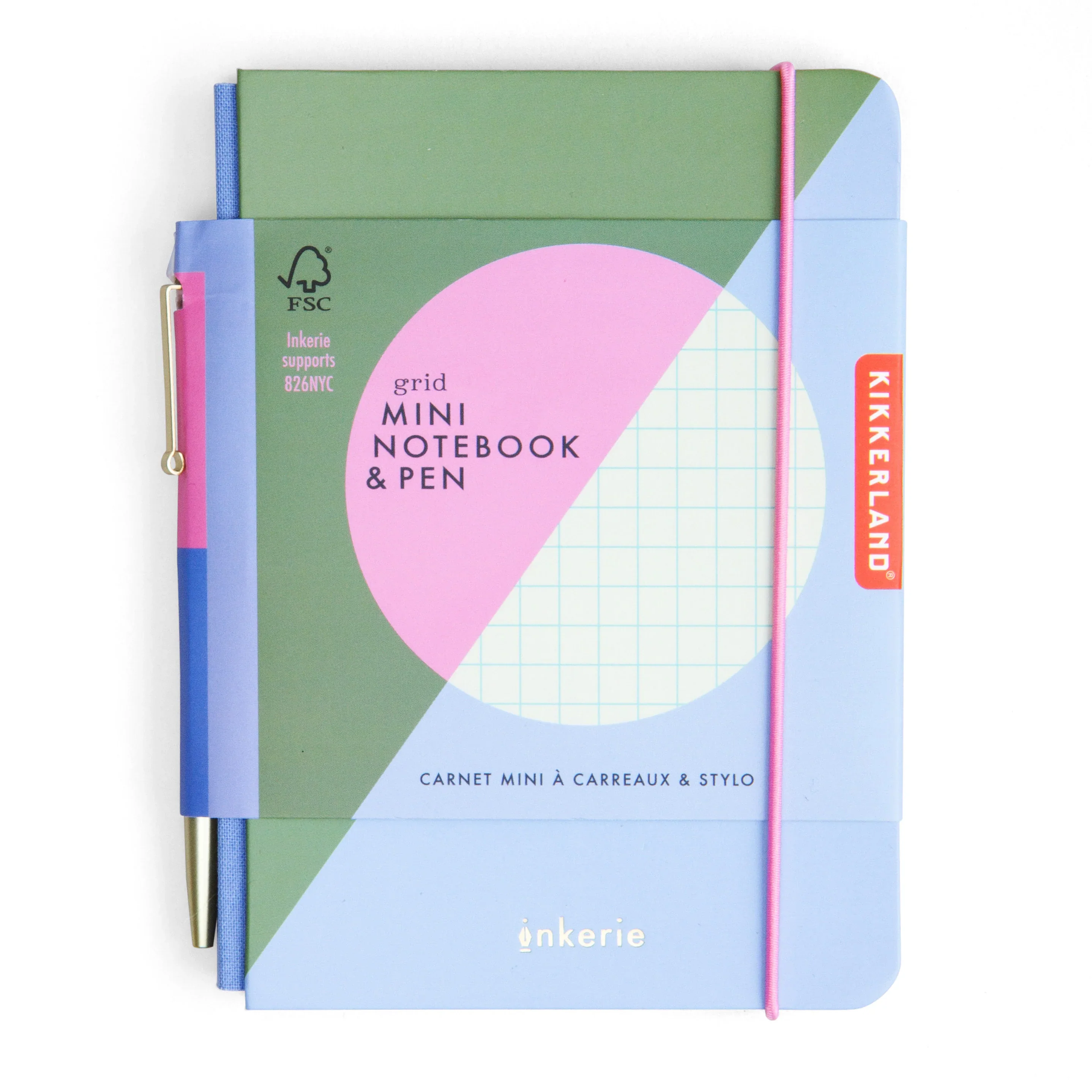 Grid Mini Notebook & Pen - Image 4