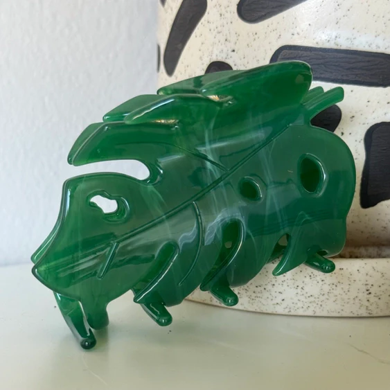 Hair Claw - Monstera