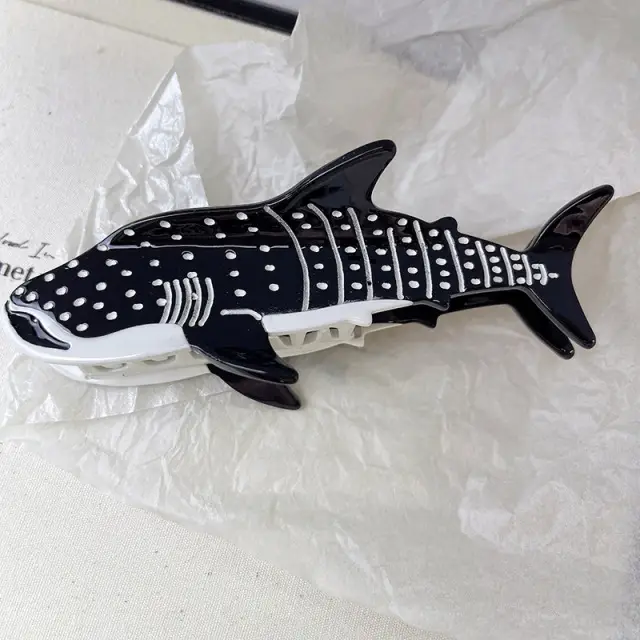 Hair Claw - Whale Shark Black