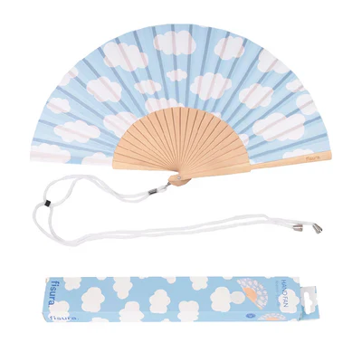 Hand Fan - Clouds
