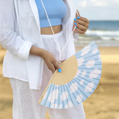 Hand Fan - Clouds - Image 2