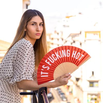 Hand Fan - F*cking Hot - Red - Image 4