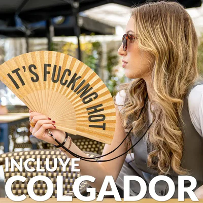 Hand Fan - F*cking Hot - Gold Glitter - Image 4