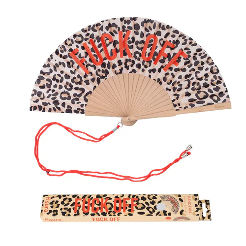 Hand Fan - F*ck Off Leopard