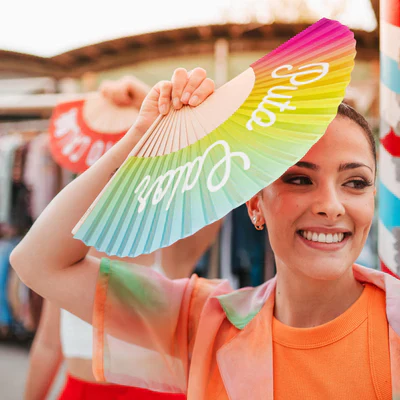 Hand Fan - Puto calor - Rainbow Glow in the Dark - Image 2