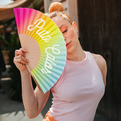 Hand Fan - Puto calor - Rainbow Glow in the Dark - Image 4