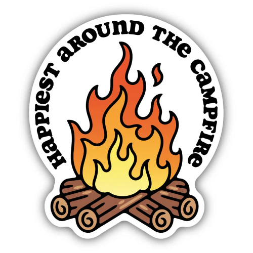 Happiest Around the Campfire Sticker