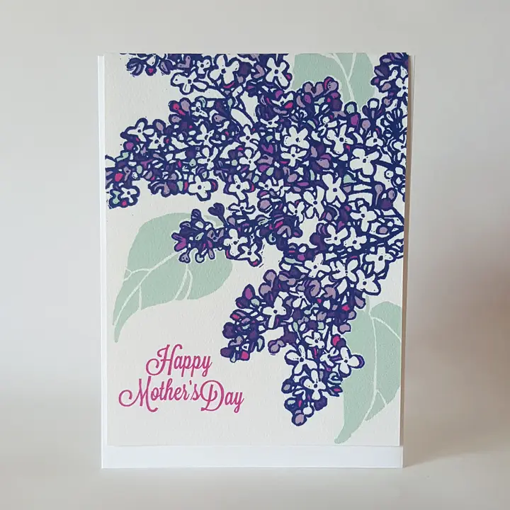 Happy Mothers Day Lilac Greeting Card