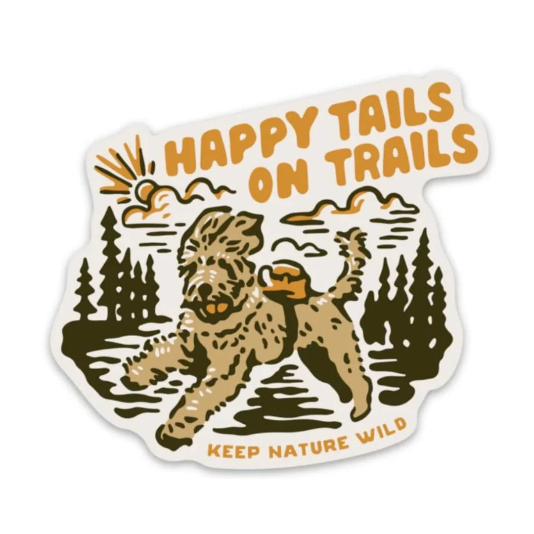 Happy Tails on Trails Dog Sticker