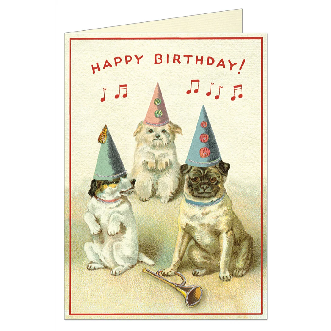 Cavallini & Co. Greeting Card - Happy Birthday Dogs 2