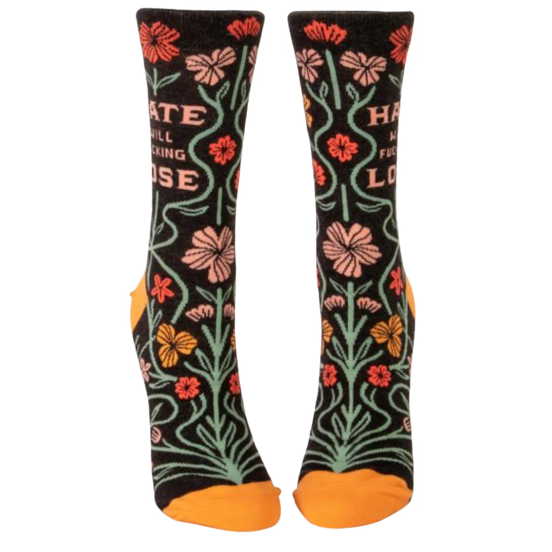 Hate Will Fucking Lose Crew Socks - Image 2