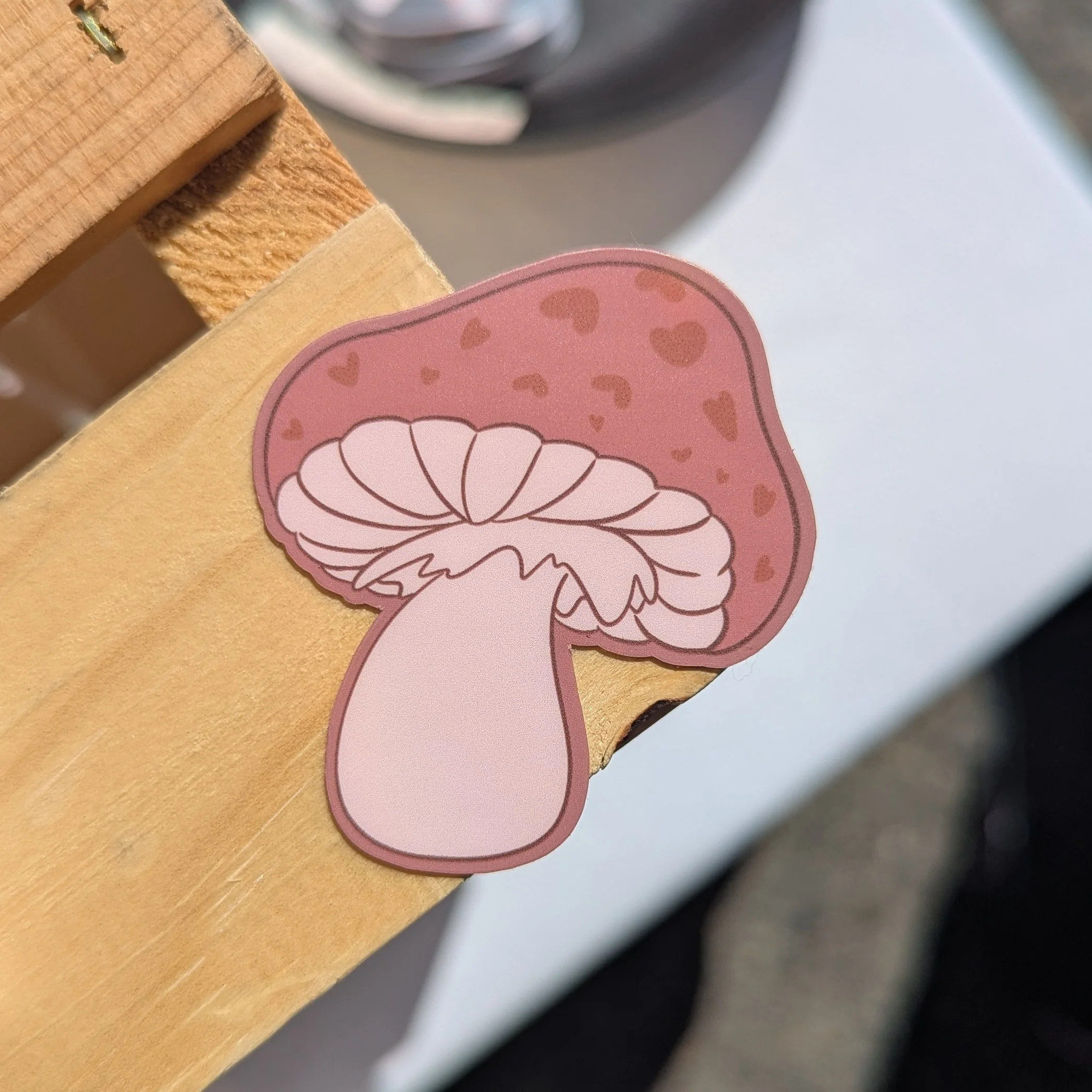 Hearts Mushy Red Sticker