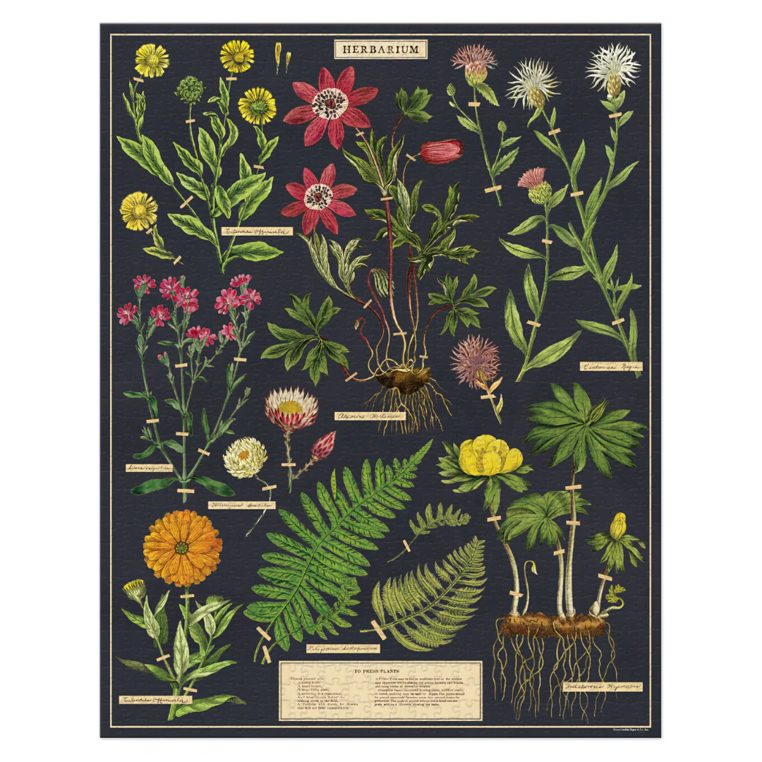 Cavallini & Co. 1000 Piece Puzzle - Herbarium - Image 2