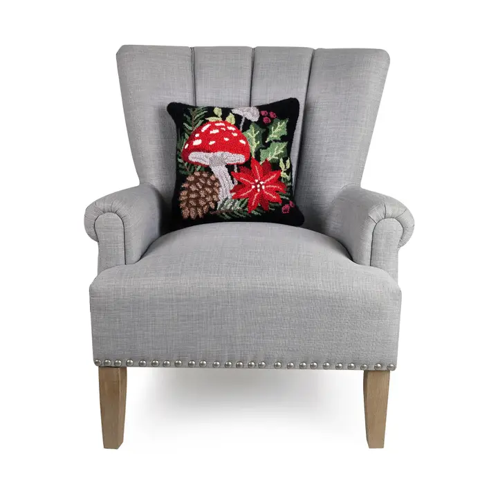 Holiday Mushrooms Hook Pillow - Image 2